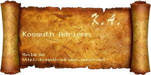 Kossuth Adrienn névjegykártya